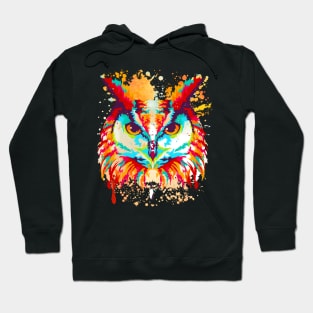 Owl Water Color Art Design Bird Hoodie
